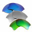 HKUCO Blue+Titanium+Emerald Green Polarized Replacement Lenses for Oakley Flak Jacket XLJ Sunglasses